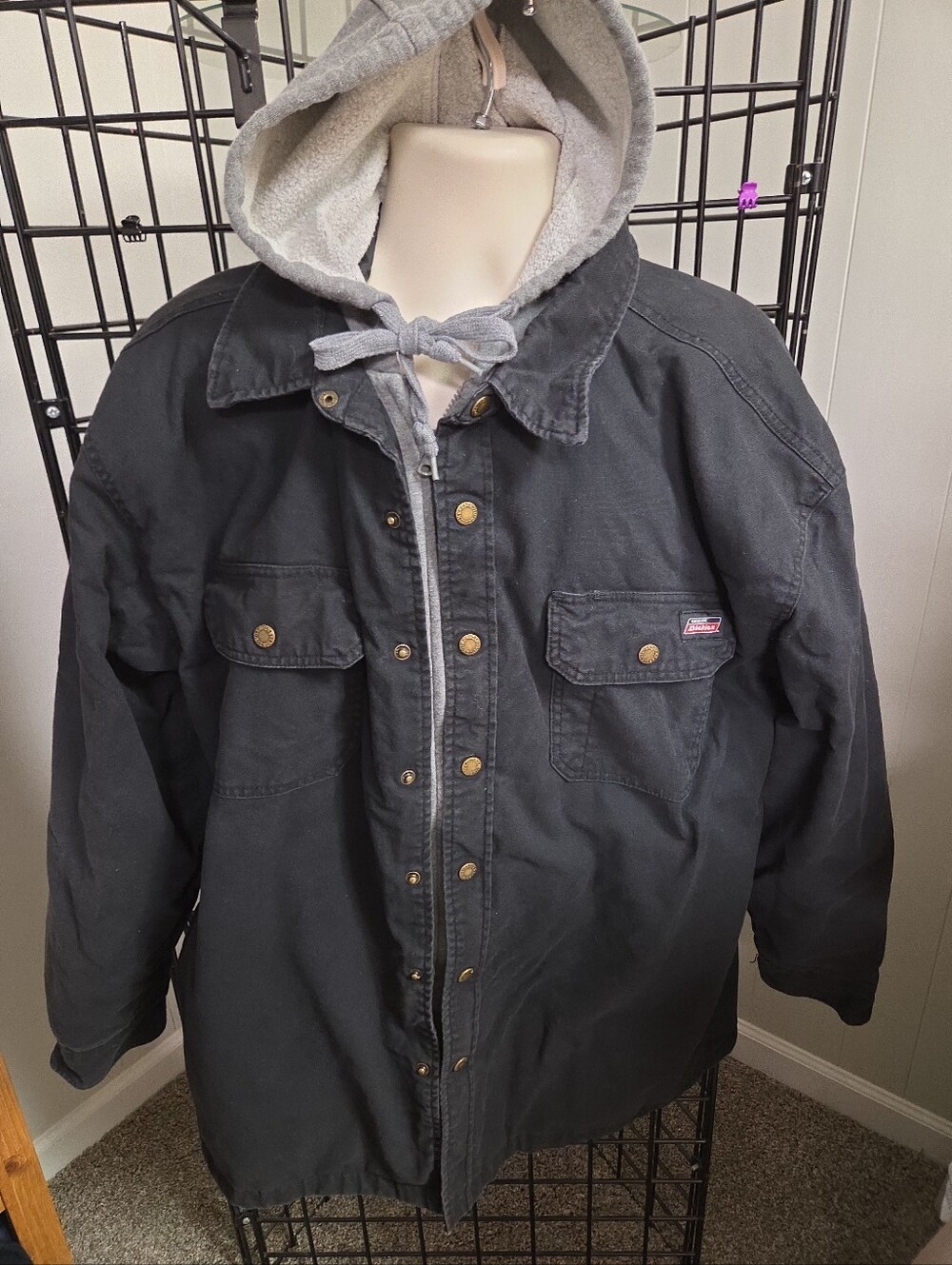 Dickies Men’s Black Insulated Thermal Lined  Work Jacket 2XL Full Zip Pockets